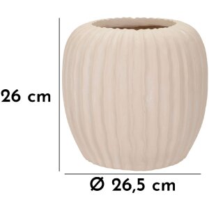 Mauro Ferretti Wazon Nebel Ø 26,5x26 cm kremowy