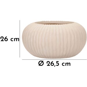Mauro Ferretti Wazon Nebel Średnica 35x18 cm kremowy