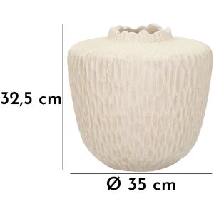 Mauro Ferretti Waza Cień Ø 35x32,5 cm kremowa