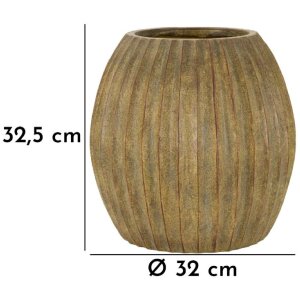 Mauro Ferretti Wazon Brise Ø 32x32,5 cm trawiasty zielony