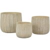 Mauro Ferretti Zestaw donic Flocke 3-częściowy 30,5x27 / 25x22,2 / 19,5x18 cm kremowy