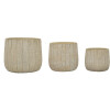 Mauro Ferretti Zestaw donic Flocke 3-częściowy 30,5x27 / 25x22,2 / 19,5x18 cm kremowy