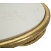 Mauro Ferretti Stolik boczny Vögel Marble Ø 38x60 cm złoty biały