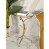 Mauro Ferretti Stolik boczny Vögel Marble Ø 38x60 cm złoty biały