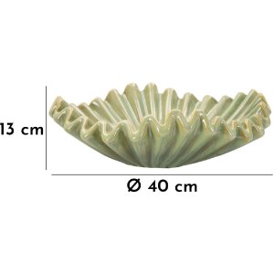 Mauro Ferretti Misa Dekoracyjna Wenecja Ø 40x13 cm zielona