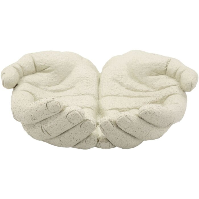Mauro Ferretti Misa Dekoracyjna Hands Stons 22,7x20x7,3 cm kremowa
