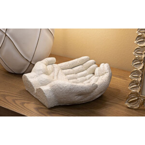 Mauro Ferretti Misa Dekoracyjna Hands Stons 22,7x20x7,3 cm kremowa