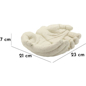 Mauro Ferretti Misa Dekoracyjna Hands Stons 22,7x20x7,3 cm kremowa