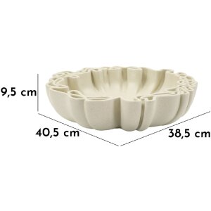 Mauro Ferretti Misa dekoracyjna Stons 40,5x38,5x9,5 cm kremowa