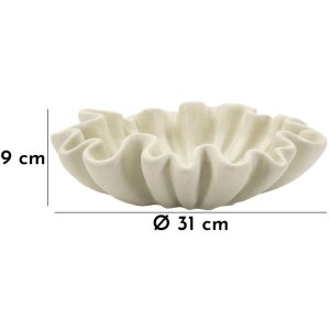 Mauro Ferretti Misa dekoracyjna Stons Ø 31x9 cm kremowa