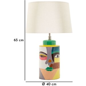 Mauro Ferretti Lampa stołowa Piccassy Kolor E27 40x65 cm wielobarwna