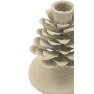 Mauro Ferretti Świecznik Pigna Dune 9,5x11,5 cm kremowy