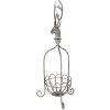 Clayre & Eef 5Y1320 Kosz dekoracyjny z jeleniem Vintage szary 28x28x68 cm