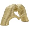Rzeźba Dłonie Zakochane Złota Polyresin 25x7.5x13.5cm Figurka Serce