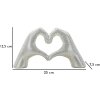 Rzeźba Lover Silver Polyresin srebrna 25x7.5x13.5 cm dłonie kształt serca dekoracyjna