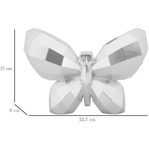 Mauro Ferretti Waza Motyl 22,5x8x15 cm srebrna