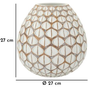 Mauro Ferretti Wazon Tibet Ø 27x27 cm biel prana