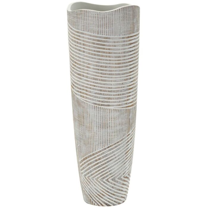 Mauro Ferretti Wazon Holzig 19x55 cm biel