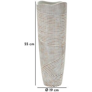 Mauro Ferretti Wazon Holzig 19x55 cm biel