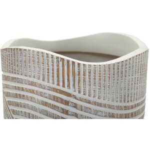 Mauro Ferretti Wazon Holzig Ø 18x45 cm biel prana