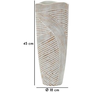 Mauro Ferretti Wazon Holzig Ø 18x45 cm biel prana