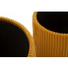 Bolzano Zestaw Puf z Schowkiem Musztardowy 2 szt Ø38x38cm Ø32x28cm