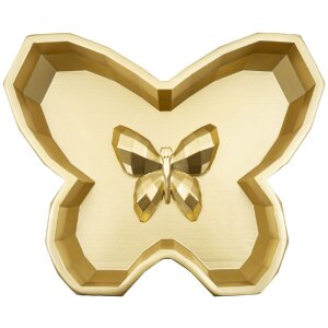 Miseczka dekoracyjna Motyl złota 20,5x17,5x3 cm poliresyna