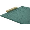 Taca Grent 34x19,5x3 cm zielona złota dekoracyjna nienadająca się do żywności