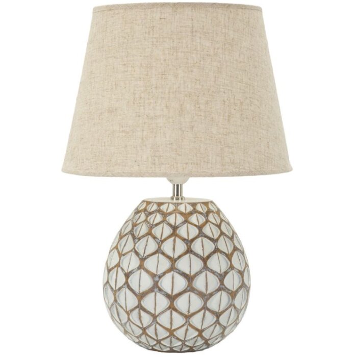 Mauro Ferretti Lampa stołowa Tibet Ø35x52 cm White Wash