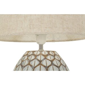 Mauro Ferretti Lampa stołowa Tibet Ø35x52 cm White Wash