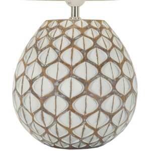 Mauro Ferretti Lampa stołowa Tibet Ø35x52 cm White Wash