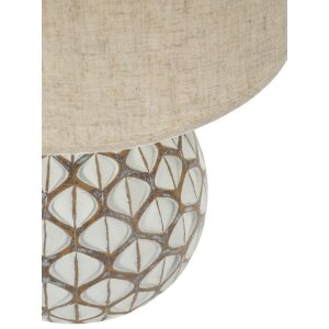 Mauro Ferretti Lampa stołowa Tibet Ø35x52 cm White Wash