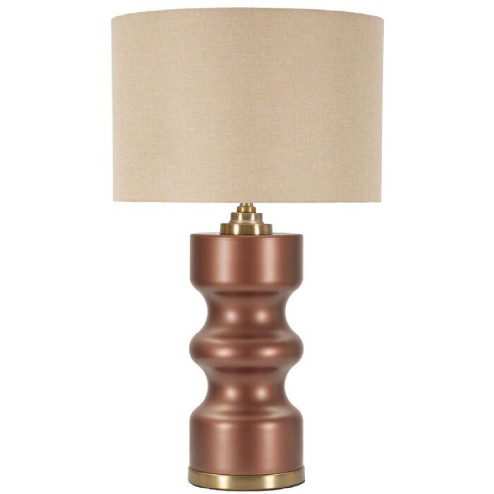 Rosenthal Lampa stołowa szklana brązowa złota Ø40.5x69.5cm E27