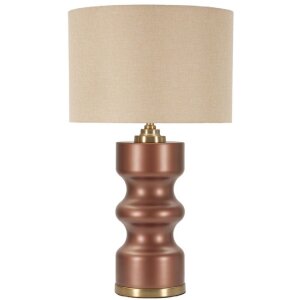 Rosenthal Lampa stołowa szklana brązowa złota...