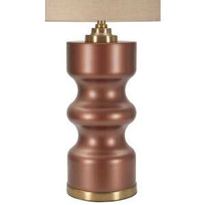 Rosenthal Lampa stołowa szklana brązowa złota Ø40.5x69.5cm E27