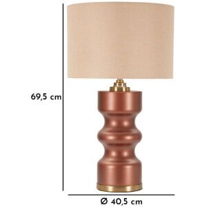Rosenthal Lampa stołowa szklana brązowa złota Ø40.5x69.5cm E27