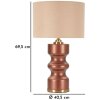 Rosenthal Lampa stołowa szklana brązowa złota Ø40.5x69.5cm E27