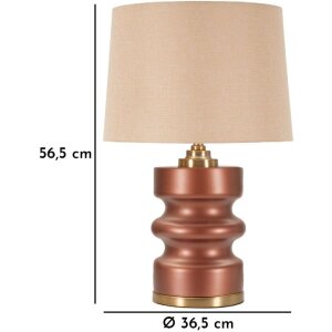 Rosenthal Lampa stołowa szklana brązowo-złota Ø36.5x56.5cm E27 max 40W