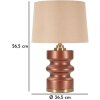 Rosenthal Lampa stołowa szklana brązowo-złota Ø36.5x56.5cm E27 max 40W
