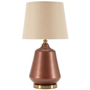 Rosenthal Lampa Stołowa Szkło Brąz Złoto 35,5x65cm