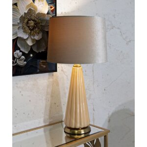 Lampa stołowa Perly Ø36,5x68,5cm - Szkło, Złoto, Abażur