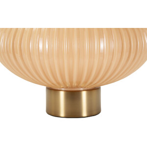 Perly Lampa Stołowa 33x49 cm Szkło Żelazo Perłowa Złota