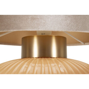 Perly Lampa Stołowa 33x49 cm Szkło Żelazo Perłowa Złota