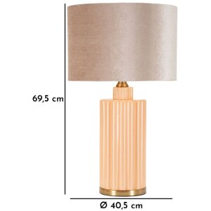 Mauro Ferretti Lampa Stołowa Perly 40,5x69,5 cm - Złoto i Perła