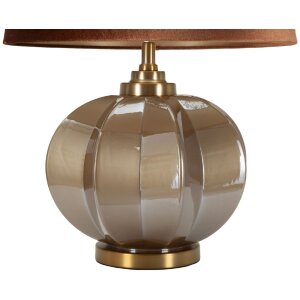 Lampa stołowa Praga szkło żelazo brązowo-złota 40,5x57cm E27