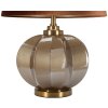 Lampa stołowa Praga szkło żelazo brązowo-złota 40,5x57cm E27