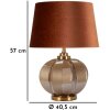 Lampa stołowa Praga szkło żelazo brązowo-złota 40,5x57cm E27