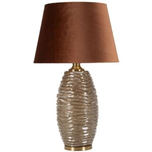 Lampa Stołowa Prague Szkło Żelazo Brąz Złoto Ø45.5cm