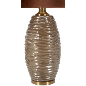 Lampa Stołowa Prague Szkło Żelazo Brąz Złoto Ø45.5cm