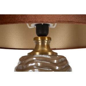 Lampa Stołowa Prague Szkło Żelazo Brąz Złoto Ø45.5cm